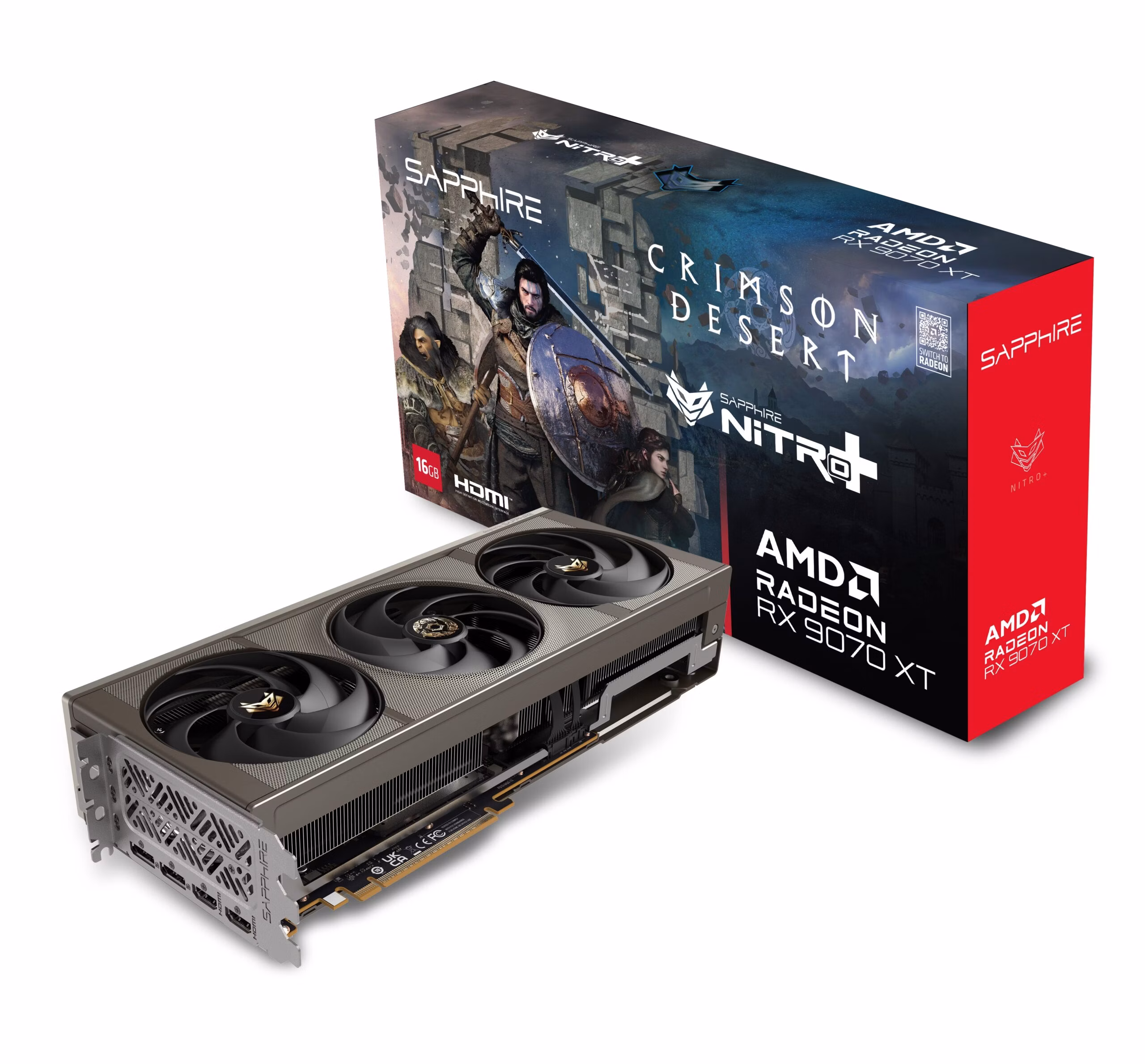 Scheda Video Sapphire NITRO+ AMD Radeon RX 9070 XT OC Crimson Desert Edition 16 GB GDDR6