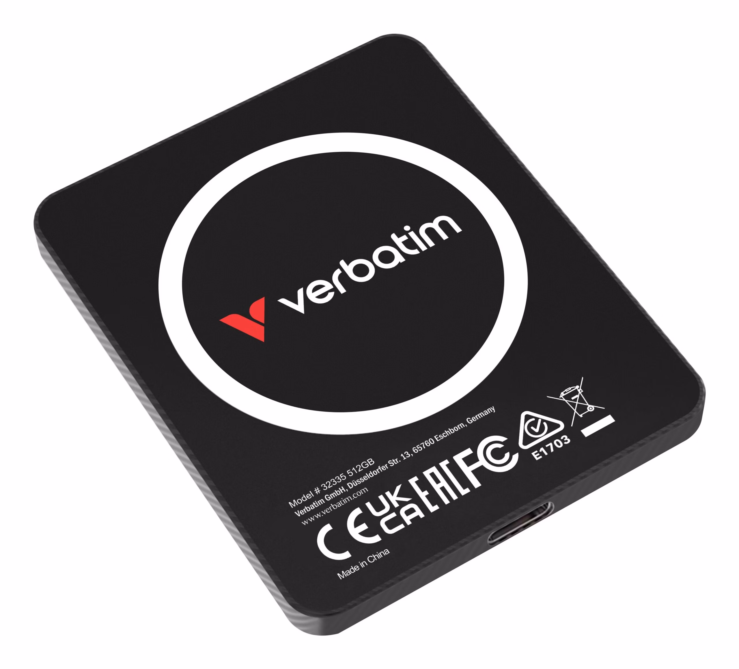 SSD Esterno Verbatim SnapBack Ultra Slim 512GB USB-C Nero