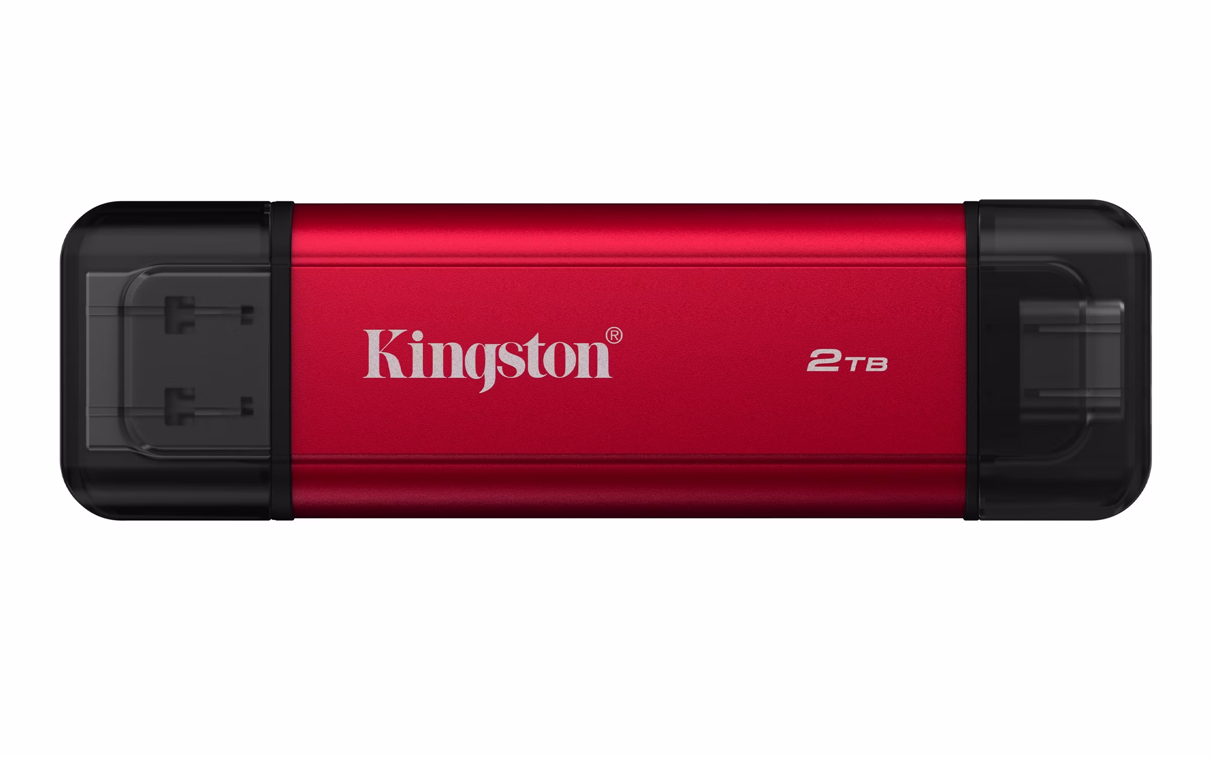 SSD Kingston Dual Portable 2 TB USB-A e USB-C rosso/nero