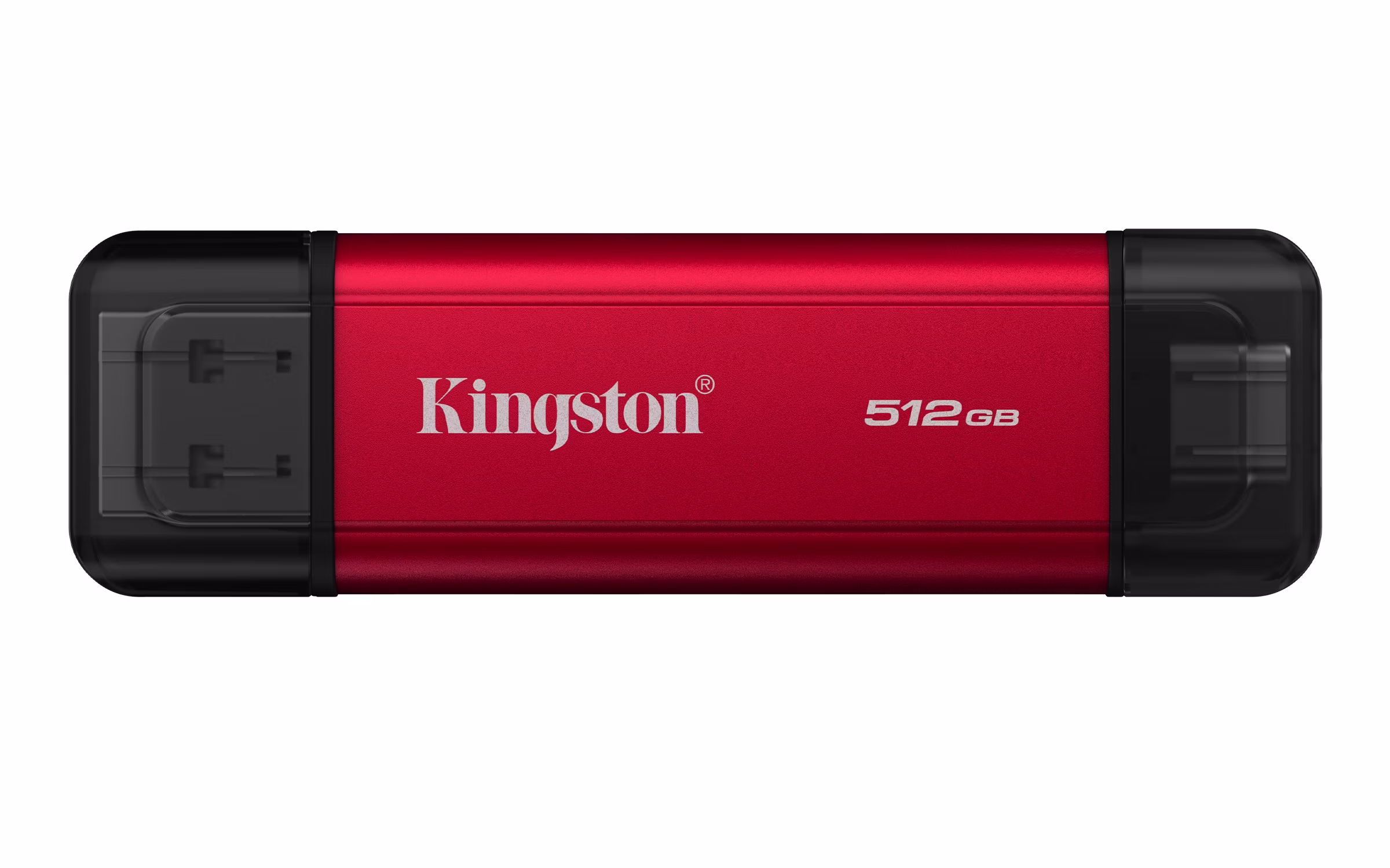 SSD Kingston Dual Portable 512 GB USB-A e USB-C rosso/nero