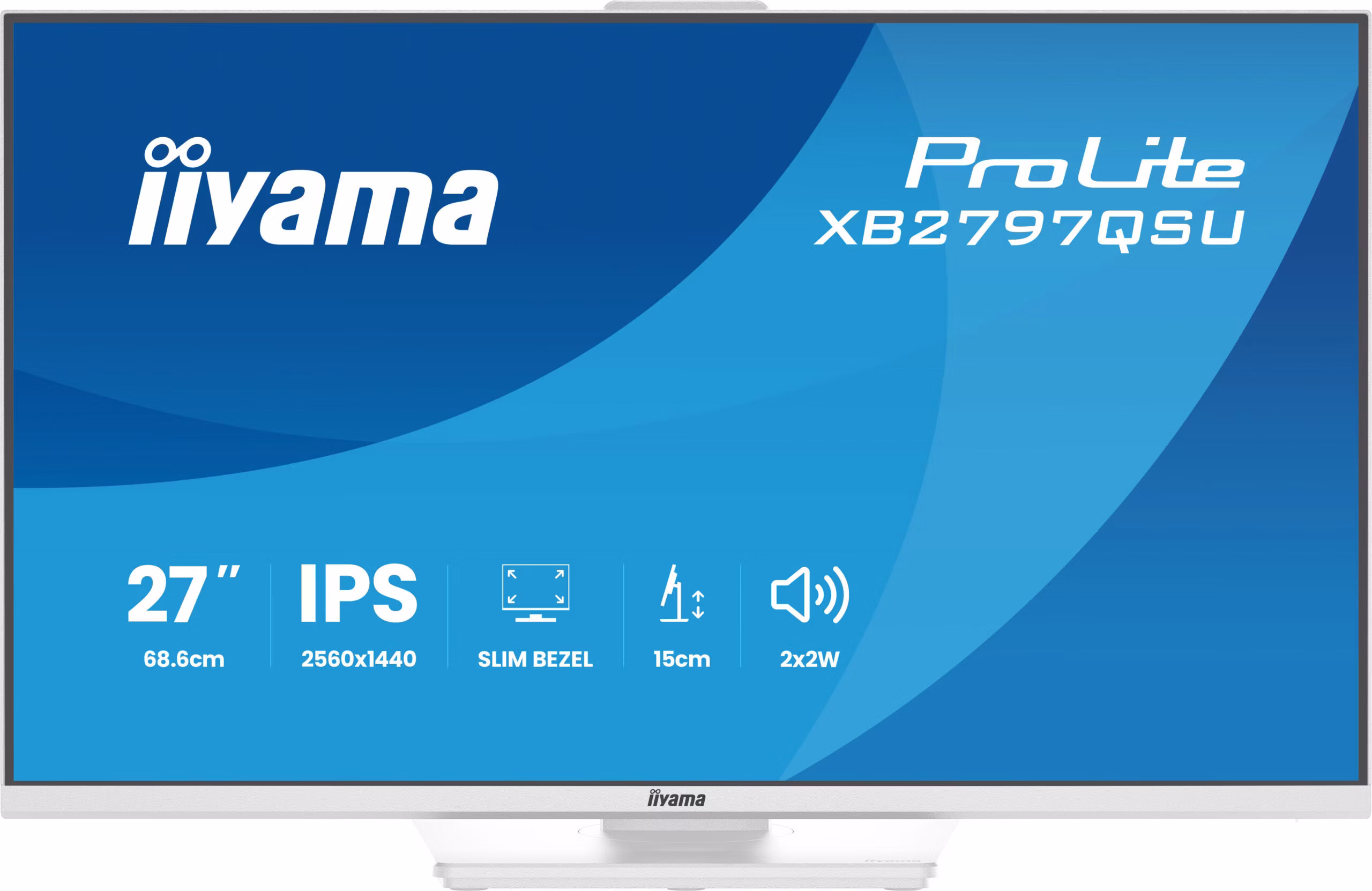 Monitor iiyama ProLite XB2797QSU-W1 27" 2560 x 1440 Pixel Quad HD LED Bianco 6 Monitor iiyama ProLite XB2797QSU-W1 27" 2560 x 1440 Pixel Quad HD LED Bianco - immagine 6