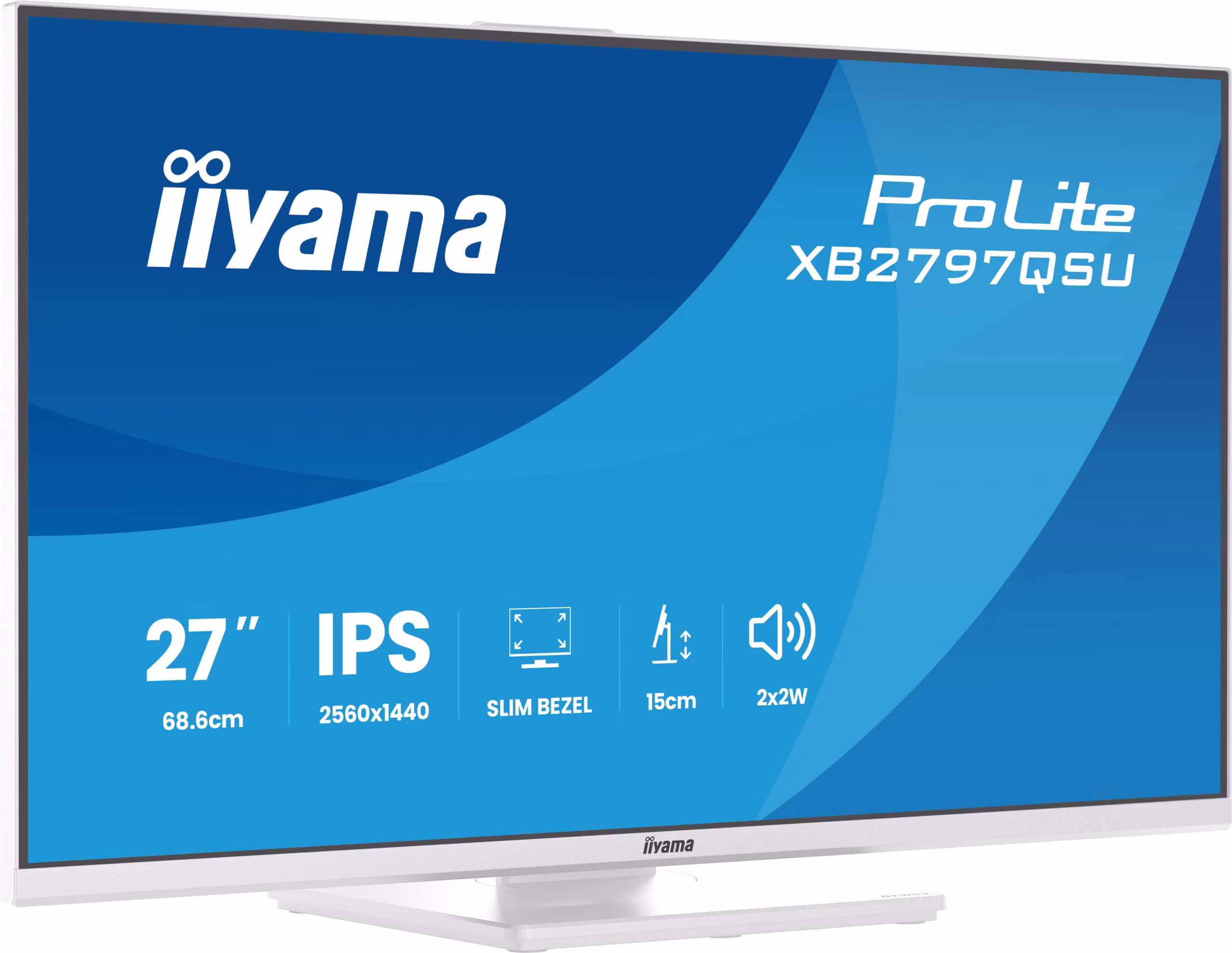 Monitor iiyama ProLite XB2797QSU-W1 27" 2560 x 1440 Pixel Quad HD LED Bianco 9 Monitor iiyama ProLite XB2797QSU-W1 27" 2560 x 1440 Pixel Quad HD LED Bianco - immagine 9