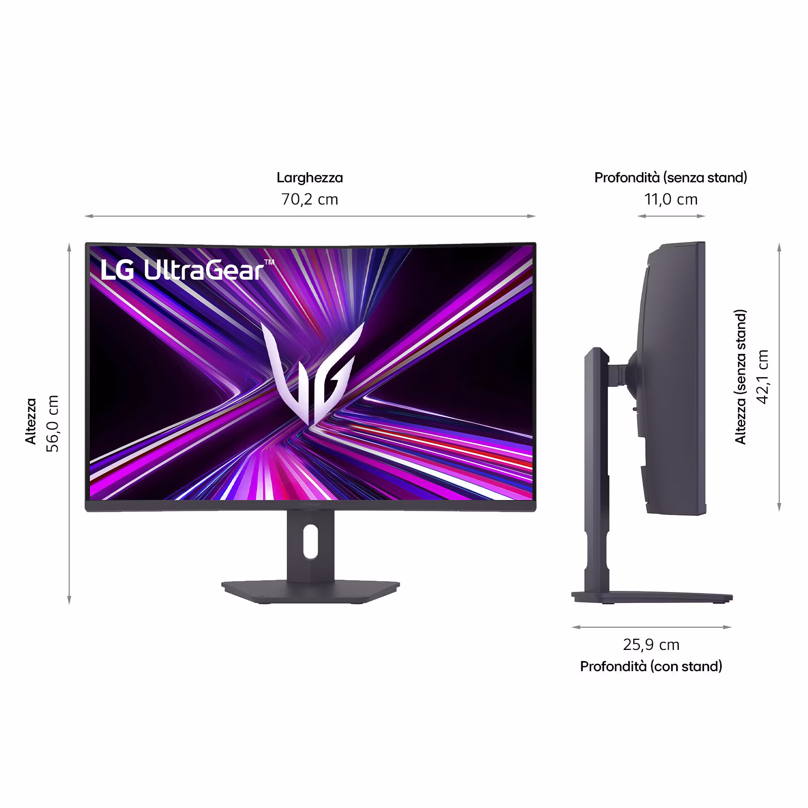 Monitor LG UltraGear Monitor Gaming 32" 16:9 curvo QHD 180Hz 1ms 8 Monitor LG UltraGear Monitor Gaming 32" 16:9 curvo QHD 180Hz 1ms - immagine 8