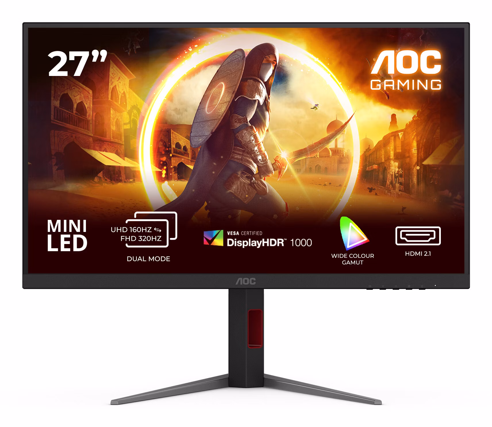 Monitor AOC G4 U27G4XM 27" 3840 x 2160 Pixel 4K Ultra HD LED Nero Rosso
