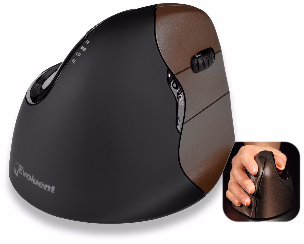 Mouse Evoluent vertical-mouse 4 Nero
