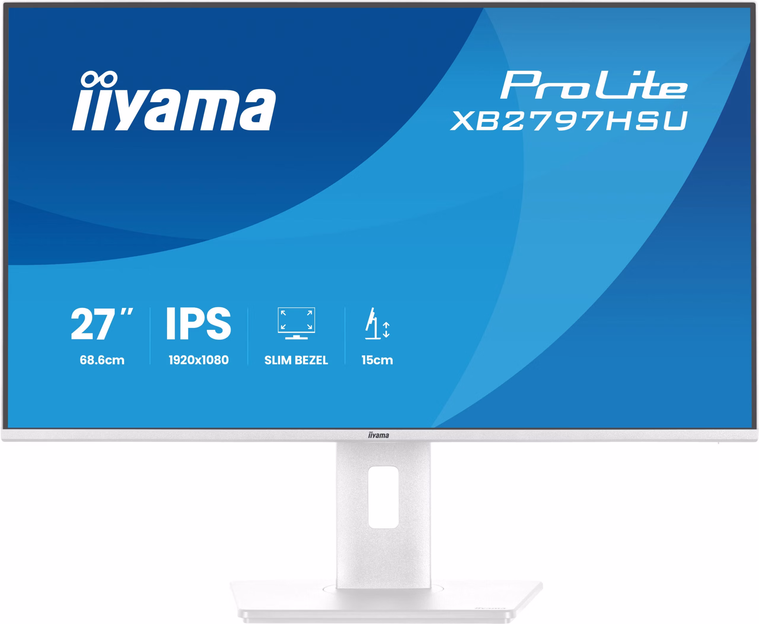 Monitor iiyama ProLite XB2797HSU-W1 27"1920 x 1080 Pixel Full HD LED Bianco 3 Monitor iiyama ProLite XB2797HSU-W1 27"1920 x 1080 Pixel Full HD LED Bianco - immagine 3