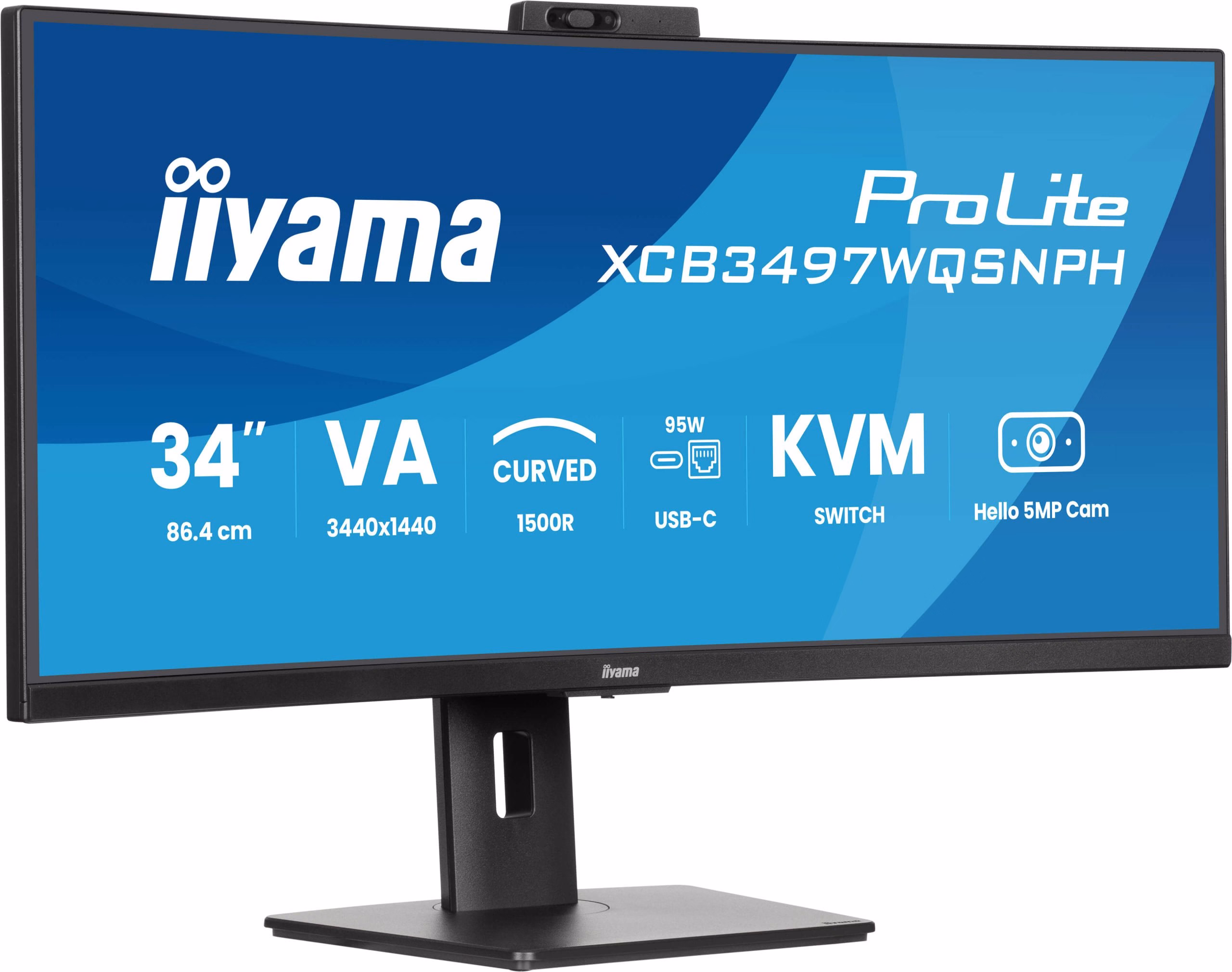 Monitor iiyama ProLite XCB3497WQSNPH-B1 34" 3440 x 1440 Pixel UltraWide Quad HD LED Nero 4 Monitor iiyama ProLite XCB3497WQSNPH-B1 34" 3440 x 1440 Pixel UltraWide Quad HD LED Nero - immagine 4