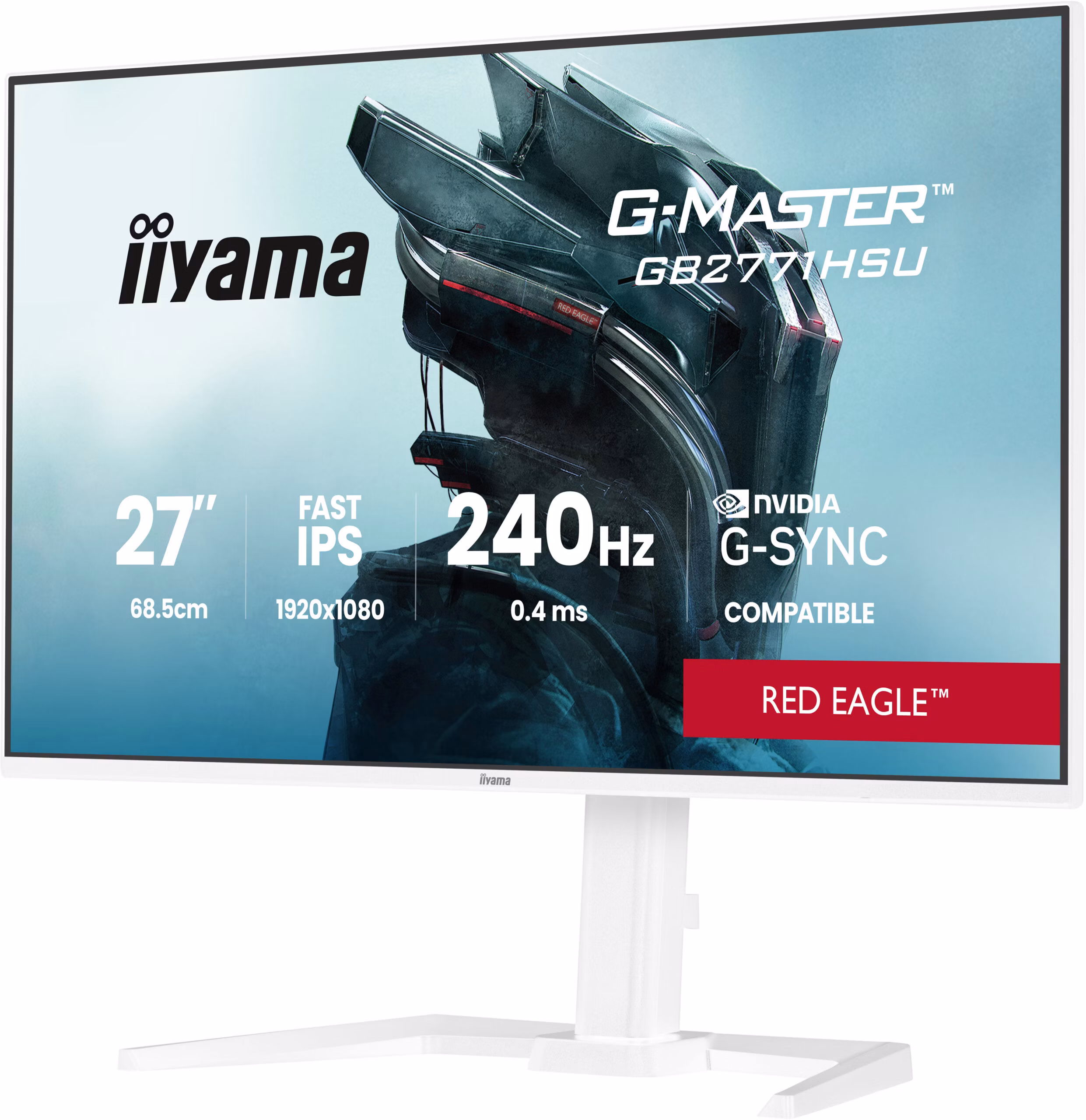 Monitor iiyama G-MASTER GB2771HSU-W1 27" 1920 x 1080 Pixel Bianco 13 Monitor iiyama G-MASTER GB2771HSU-W1 27" 1920 x 1080 Pixel Bianco - immagine 13
