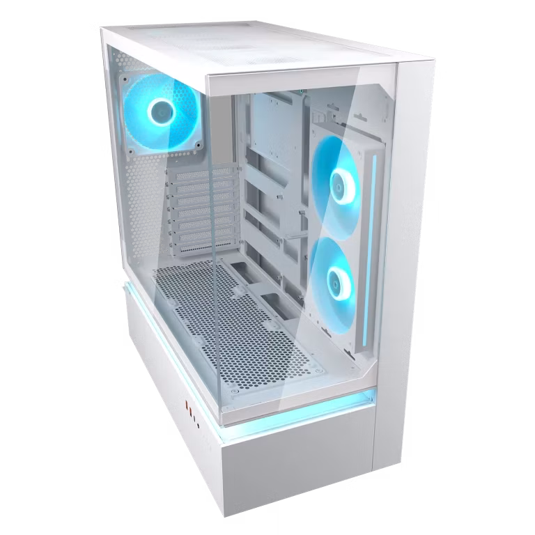 COUGAR CASE M.TOWER CFV235 WHiTE TG 240 REV+120ARGB FAN RGB HUB SYNC LED ST 2 COUGAR CASE M.TOWER CFV235 WHiTE TG 240 REV+120ARGB FAN RGB HUB SYNC LED ST - immagine 2