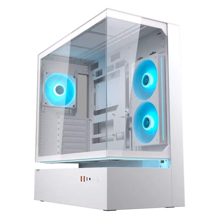 COUGAR CASE M.TOWER CFV235 WHiTE TG 240 REV+120ARGB FAN RGB HUB SYNC LED ST