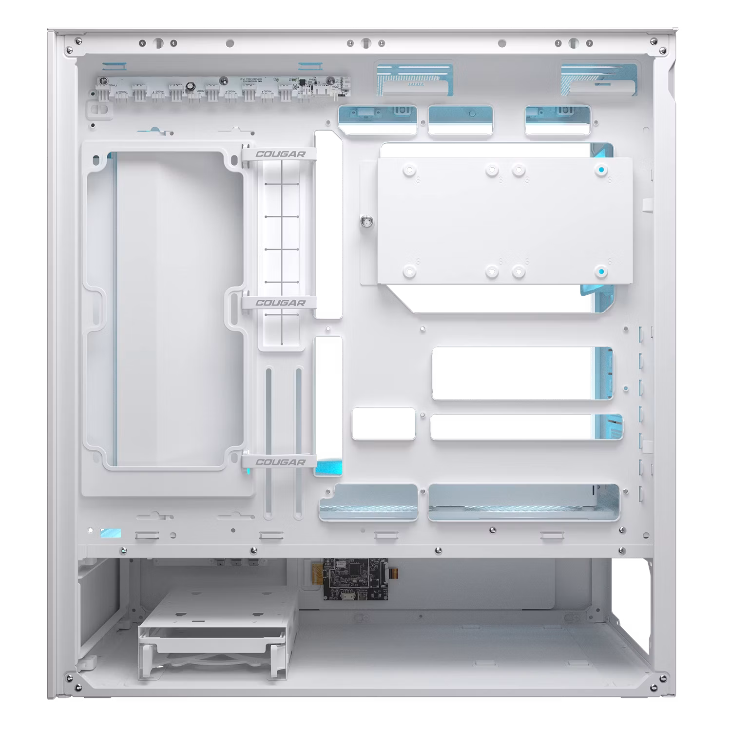 COUGAR CASE MID TOWER CFV 235 MESH BIANCO 2x160+x360+x120RGB+LED STRIP+LCD+ 2 COUGAR CASE MID TOWER CFV 235 MESH BIANCO 2x160+x360+x120RGB+LED STRIP+LCD+ - immagine 2