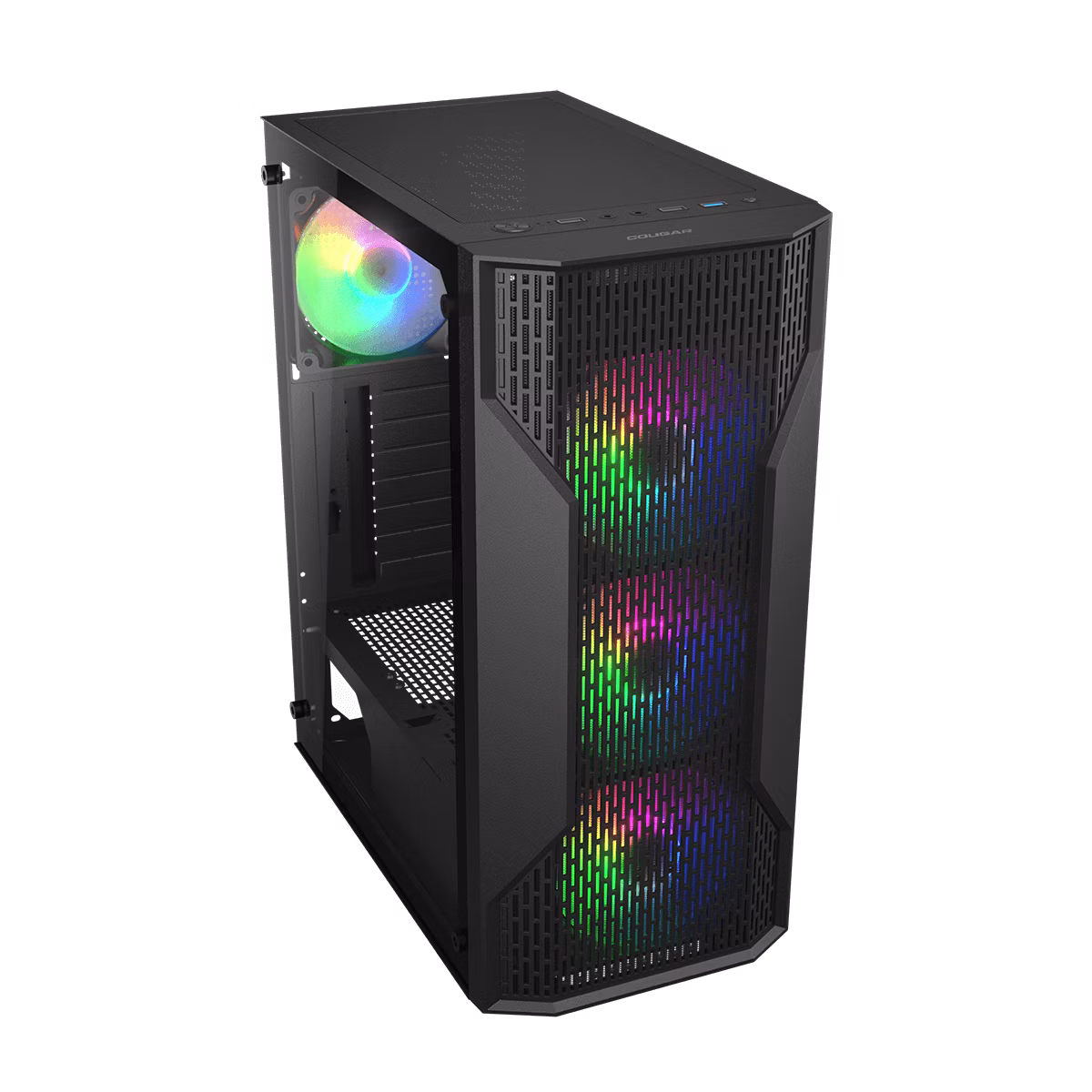 COUGAR CASE MID TOWER MX110 RGB NERO 4x120 supp 240AIO 2 COUGAR CASE MID TOWER MX110 RGB NERO 4x120 supp 240AIO - immagine 2