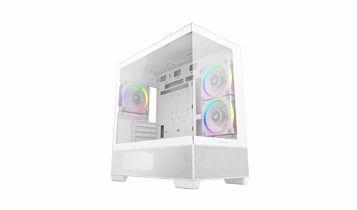 DEEPCOOL CASE MATX CG380 3F BIANCO PANORAMIC 3ARGB 2TG 360mm AIO