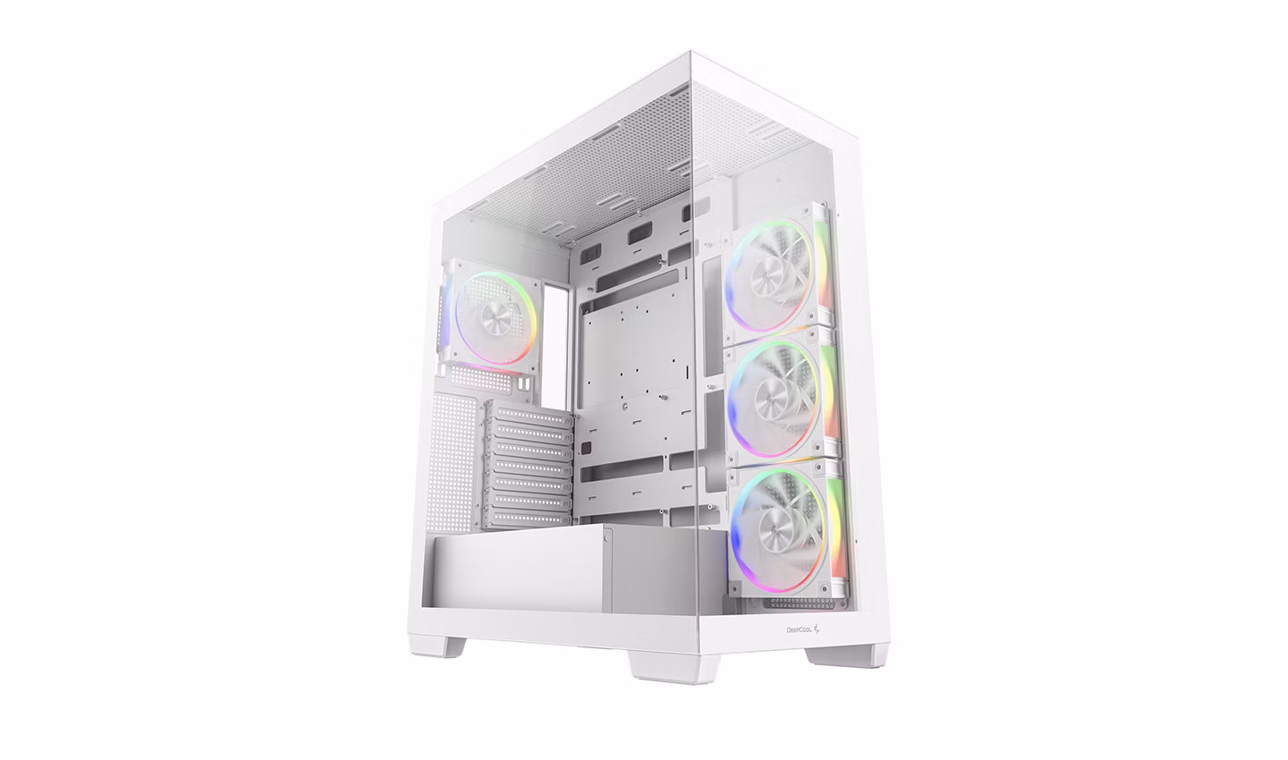 DEEPCOOL CASE MID TOWER CG580 4F WH V2 WHITE 2TG 4x120 PWM+ARGB FAN