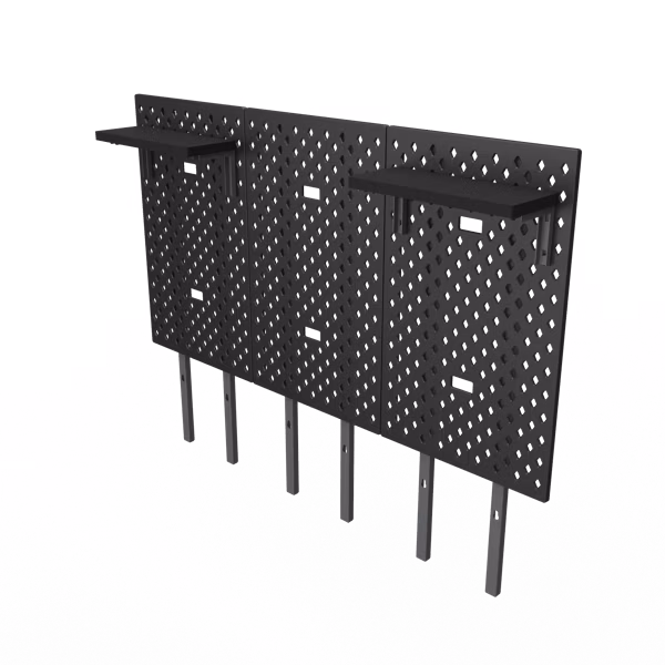 DEZCTOP DESK PANNELLI KIT 3 PEZZI PER SCRIVANIA 120 NERO E NOCE AC-BFTDB3X-