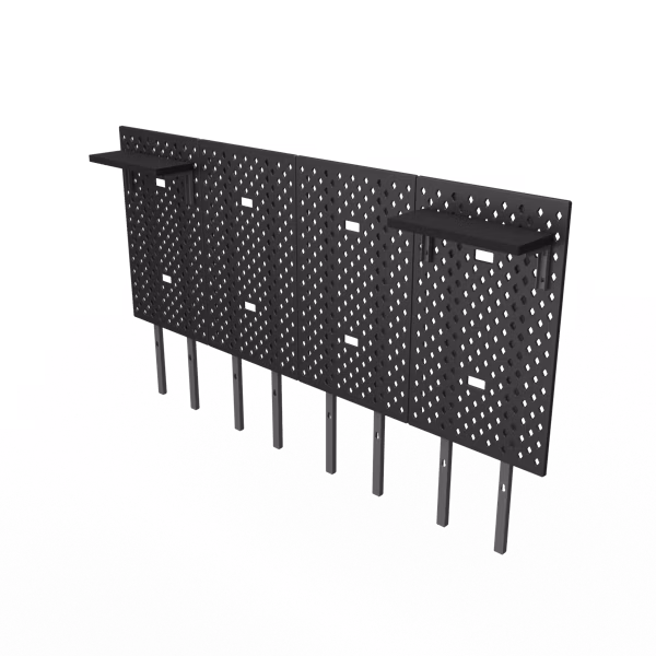 DEZCTOP DESK PANNELLI KIT 4 PEZZI PER SCRIVANIA 160 NERO E NOCE AC-BFTDB4X-