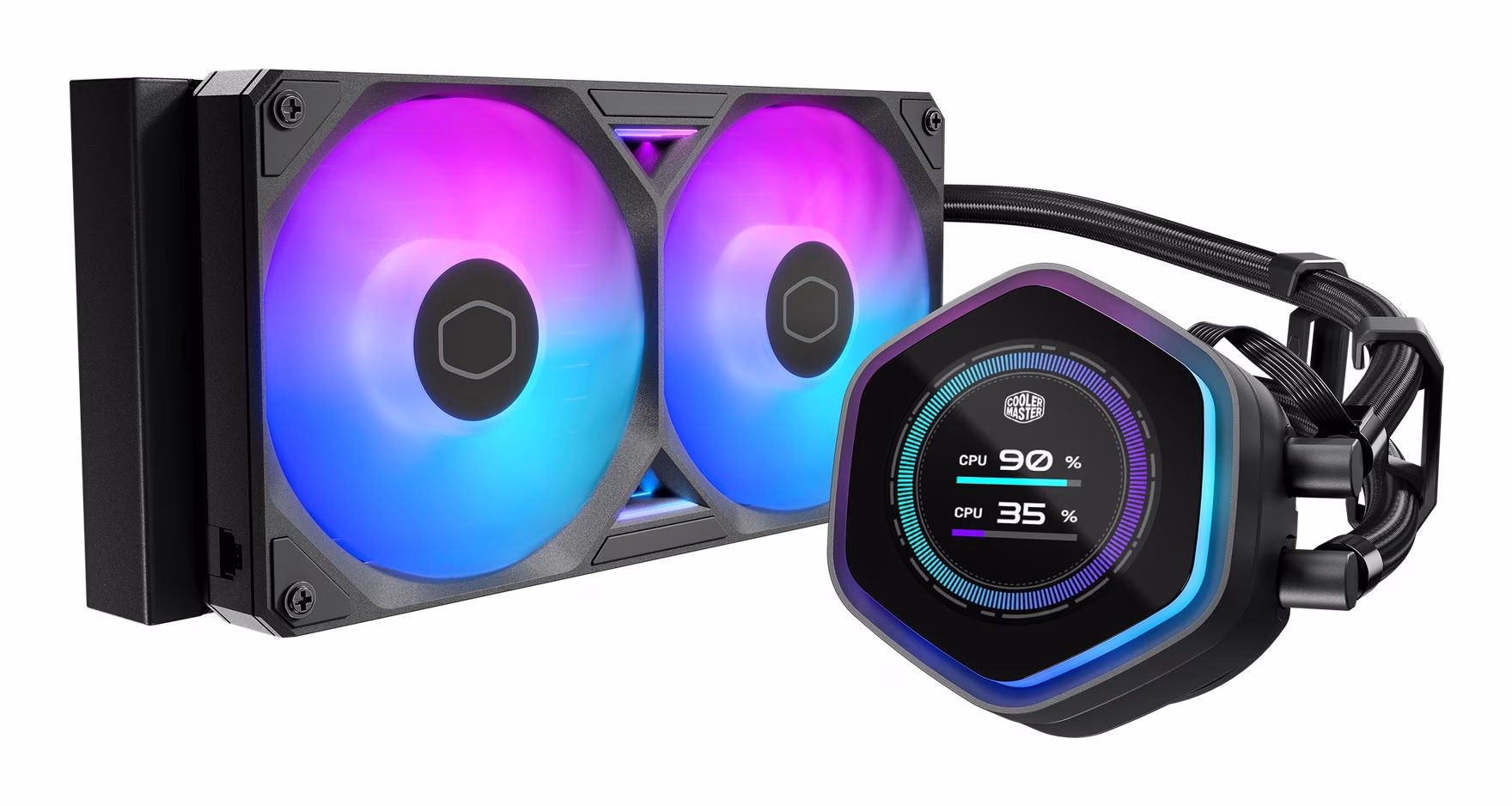 Dissipatore A Liquido Cooler Master MasterLiquid Atmos II 240 LCD ARGB Nero 1 Dissipatore A Liquido Cooler Master MasterLiquid Atmos II 240 LCD ARGB Nero