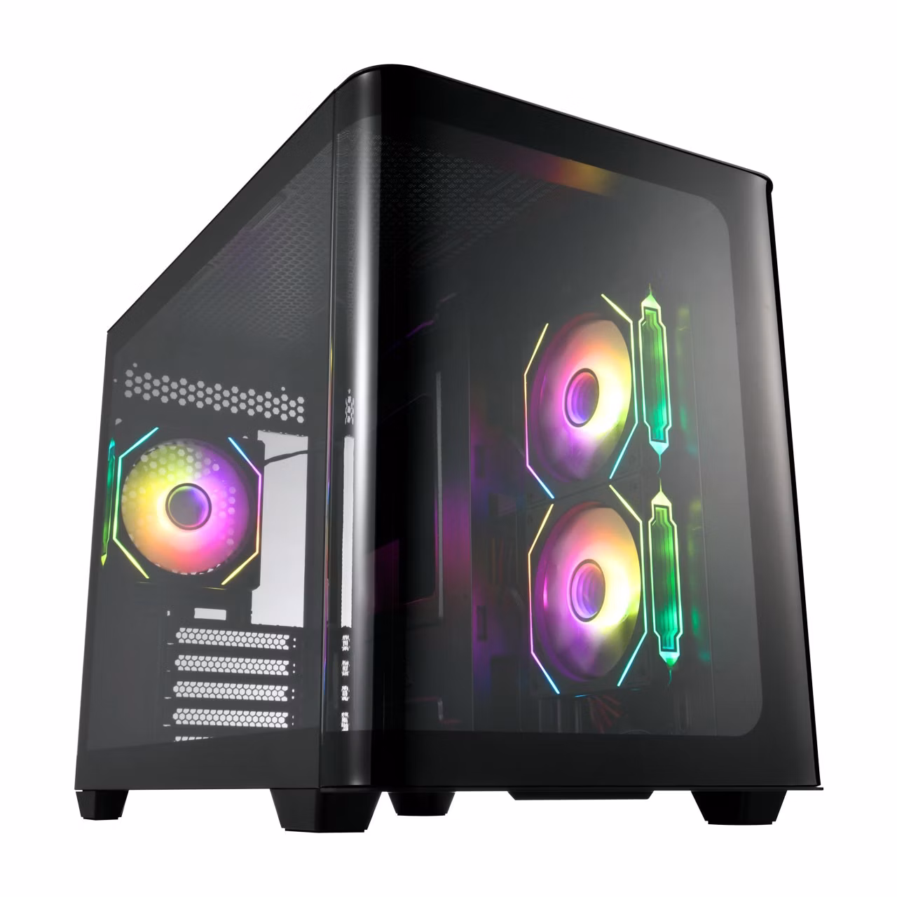 FSP FORTRON CASE M.TOWER S380 BA PANELLO LATERALE CURVO 3xARGB FANS