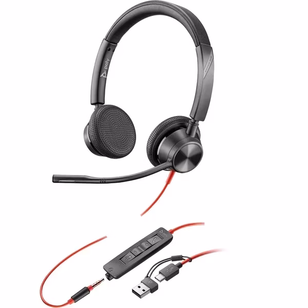 Headset HP Poly Blackwire 3325 Nero