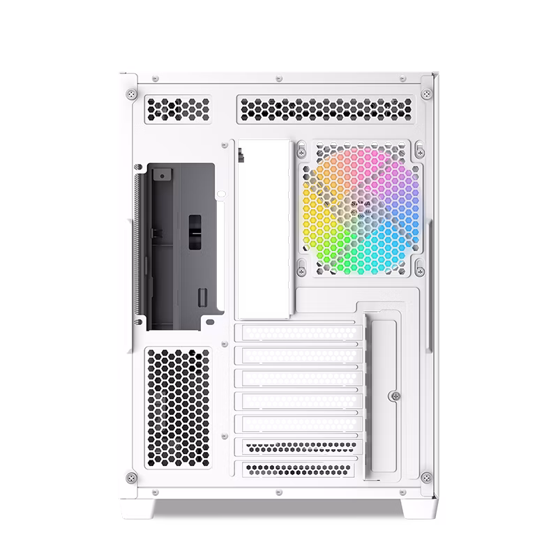 SAMA MID TOWER V60 WHITE DOPPIA CAMERA 2*TG 7*FAN WHITE120mm ARGB PWM 2 SAMA MID TOWER V60 WHITE DOPPIA CAMERA 2*TG 7*FAN WHITE120mm ARGB PWM - immagine 2