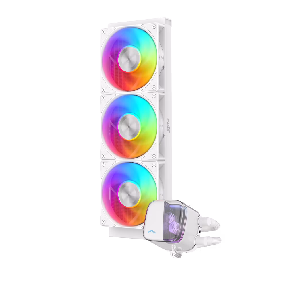 SAMA RAFF LIQUIDO L70 360WH WHITE ARGB POMPA CERAMICA VENTOLE 28mm