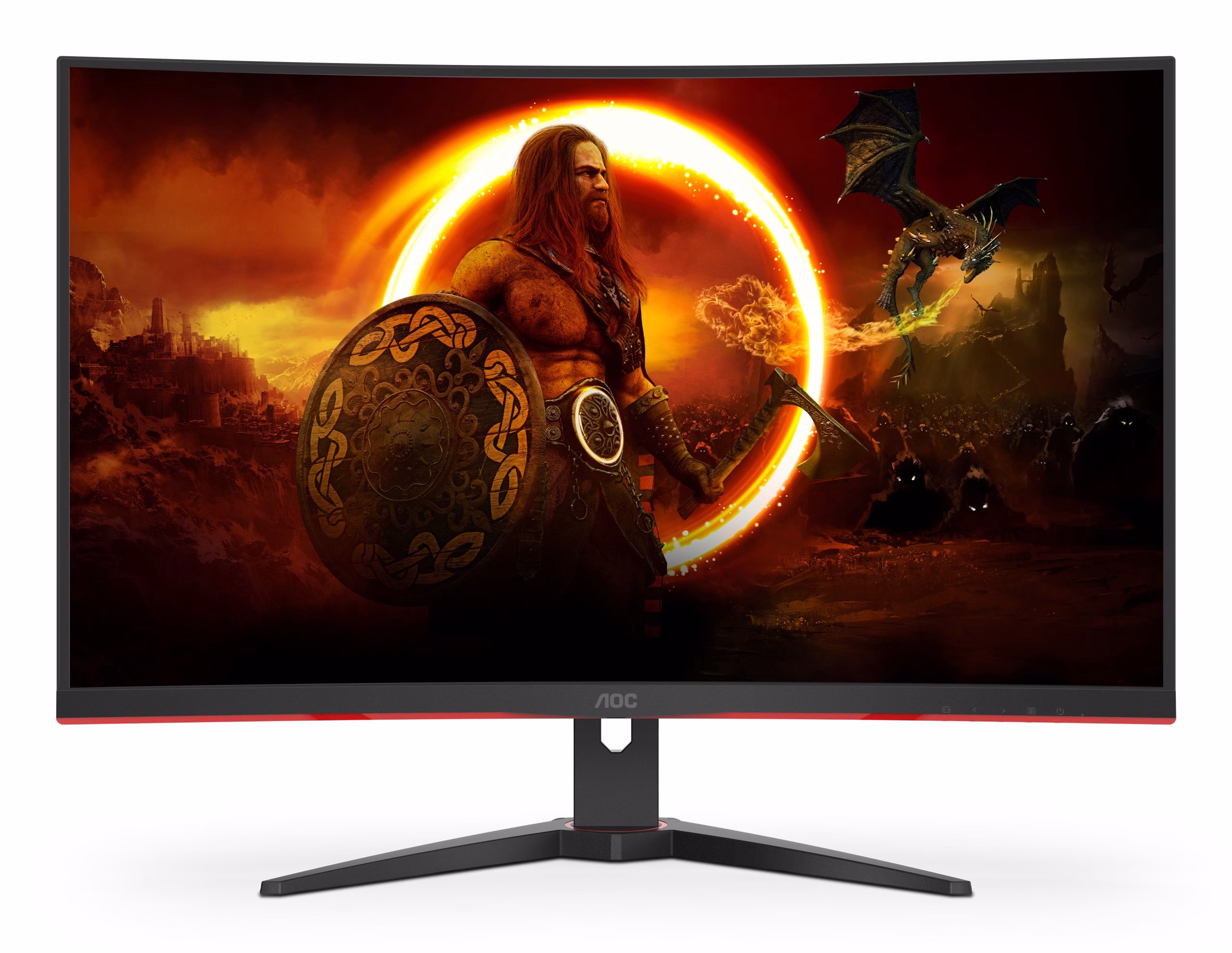 Monitor AOC CQ32G2SE/BK 32'' QHD VA AMD Free-Sync Nero/Rosso 4 Monitor AOC CQ32G2SE/BK 32'' QHD VA AMD Free-Sync Nero/Rosso - immagine 4