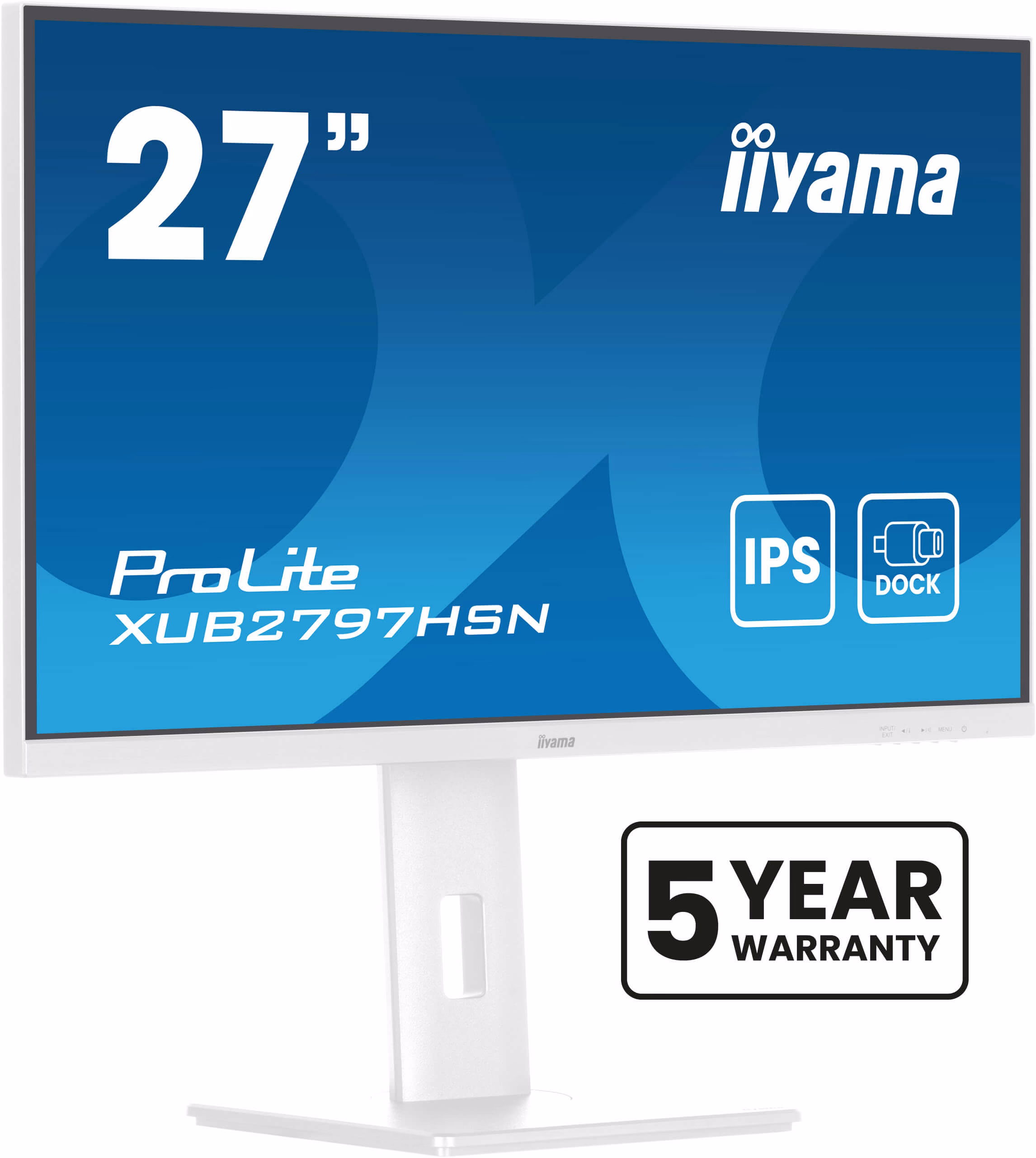 Monitor IIYAMA ProLite XUB2797HSN-W2 27" Bianco Full HD IPS USB-C RJ-45 100Hz