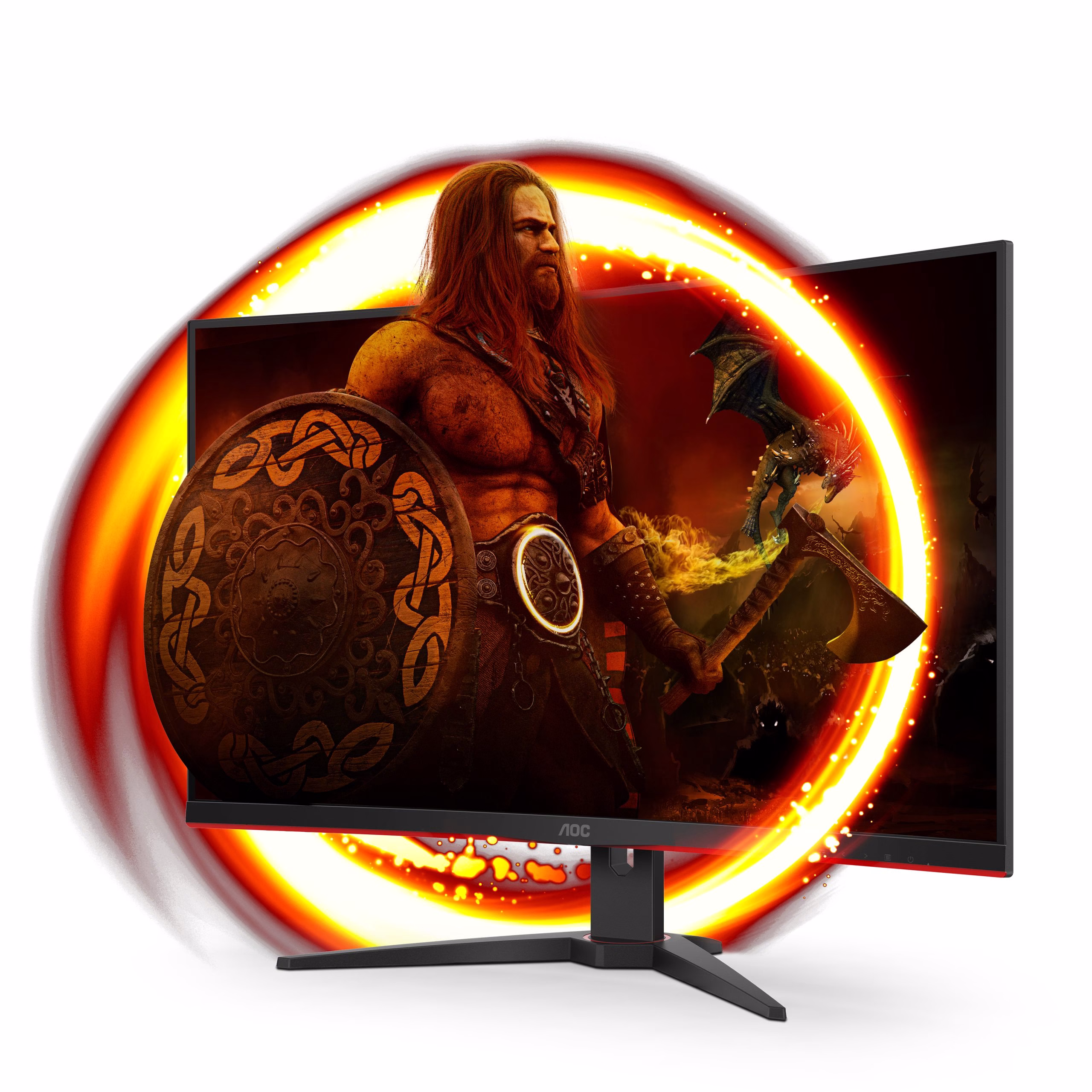Monitor AOC CQ32G2SE/BK 32'' QHD VA AMD Free-Sync Nero/Rosso 2 Monitor AOC CQ32G2SE/BK 32'' QHD VA AMD Free-Sync Nero/Rosso - immagine 2