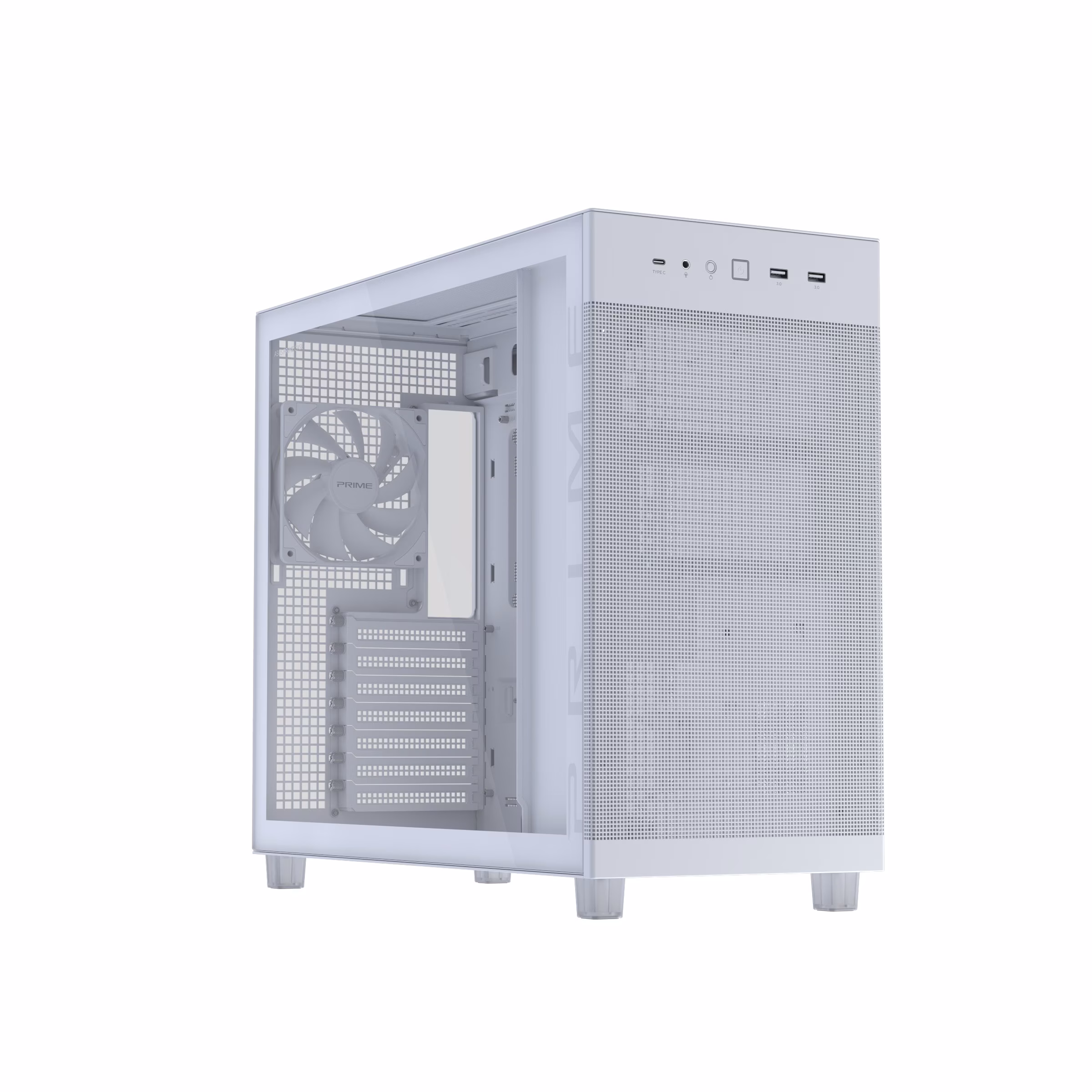 Case ASUS Prime AP303 Midi-Tower Vetro Temperato ATX Bianco