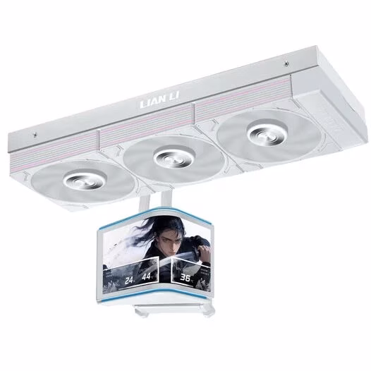 Dissipatore a Liquido Lian Li HydroShift II UNI FAN P28 display OLED Curvo 360mm Bianco