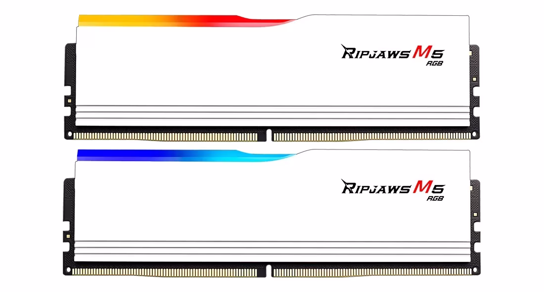 Ram G.Skill Ripjaws M5 DDR5 64GB (2x32) 6000Mhz RGB CL30 XMP 3.0 Bianco