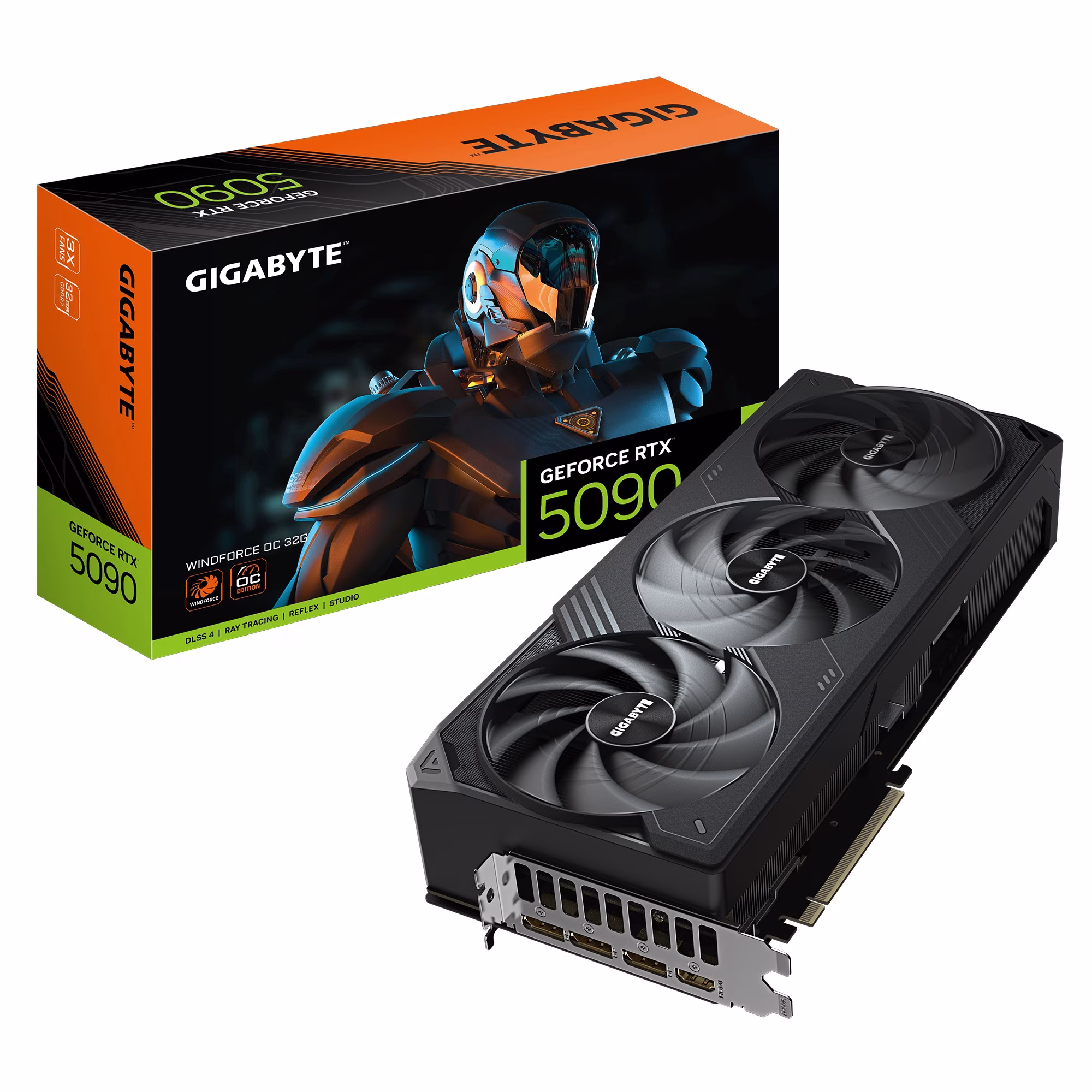 Scheda Grafica Gigabyte Nvidia GeForce RTX 5090 Windforce OC 32GB GDDR7 Nero