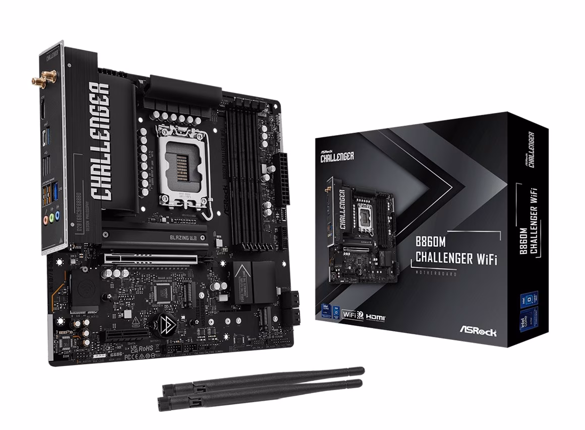 Scheda Madre ASROCK B860M Challenger WiFi LGA1851 mATX DDR5 Nero