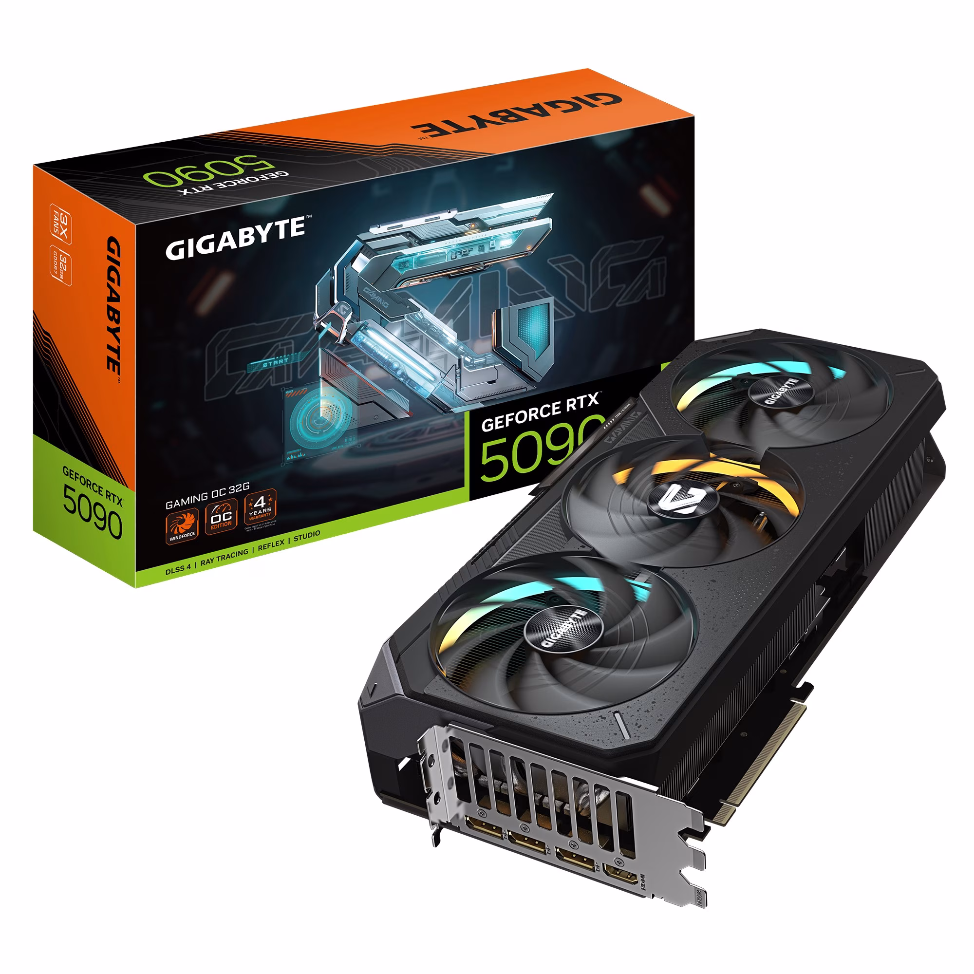 Scheda Video Gigabyte Nvidia GeForce RTX 5090 Gaming OC 32GB GDDR7 Nero