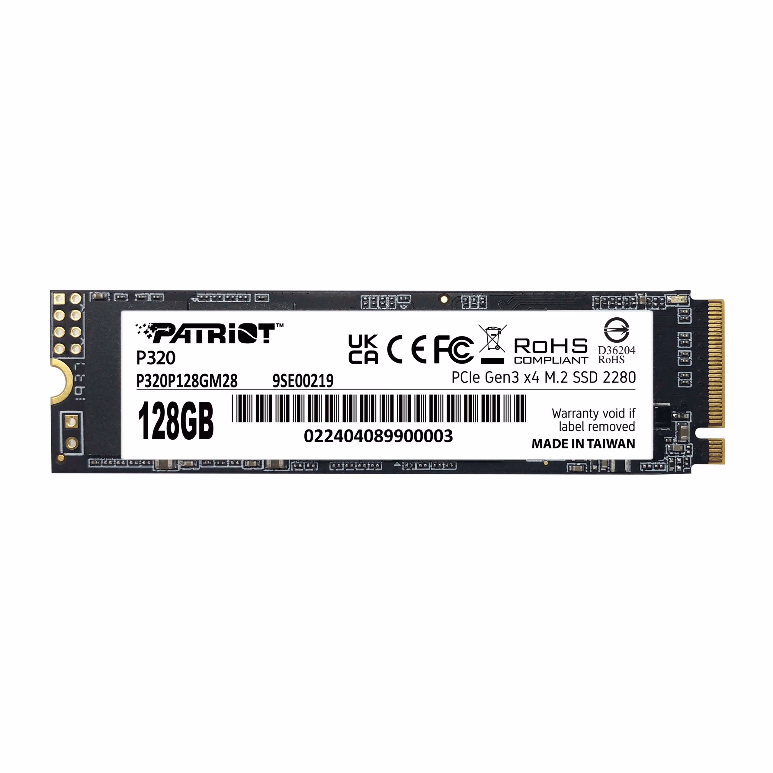 SSD Patriot Memory P320 128 GB M.2 PCI Express 3.0 NVMe