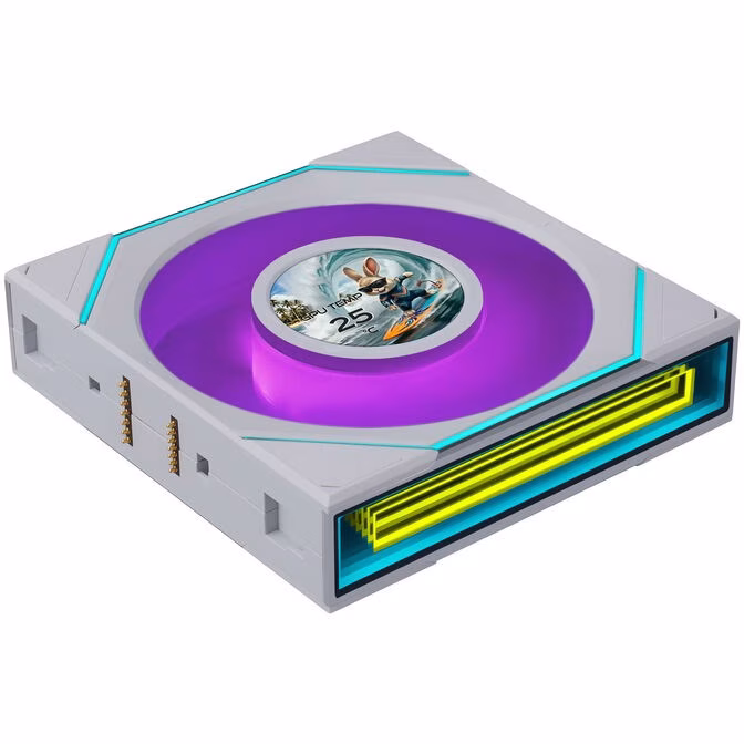 Ventola Lian Li UNI FAN SL-INF Wireless LCD FLEX ARGB 120mm Bianco