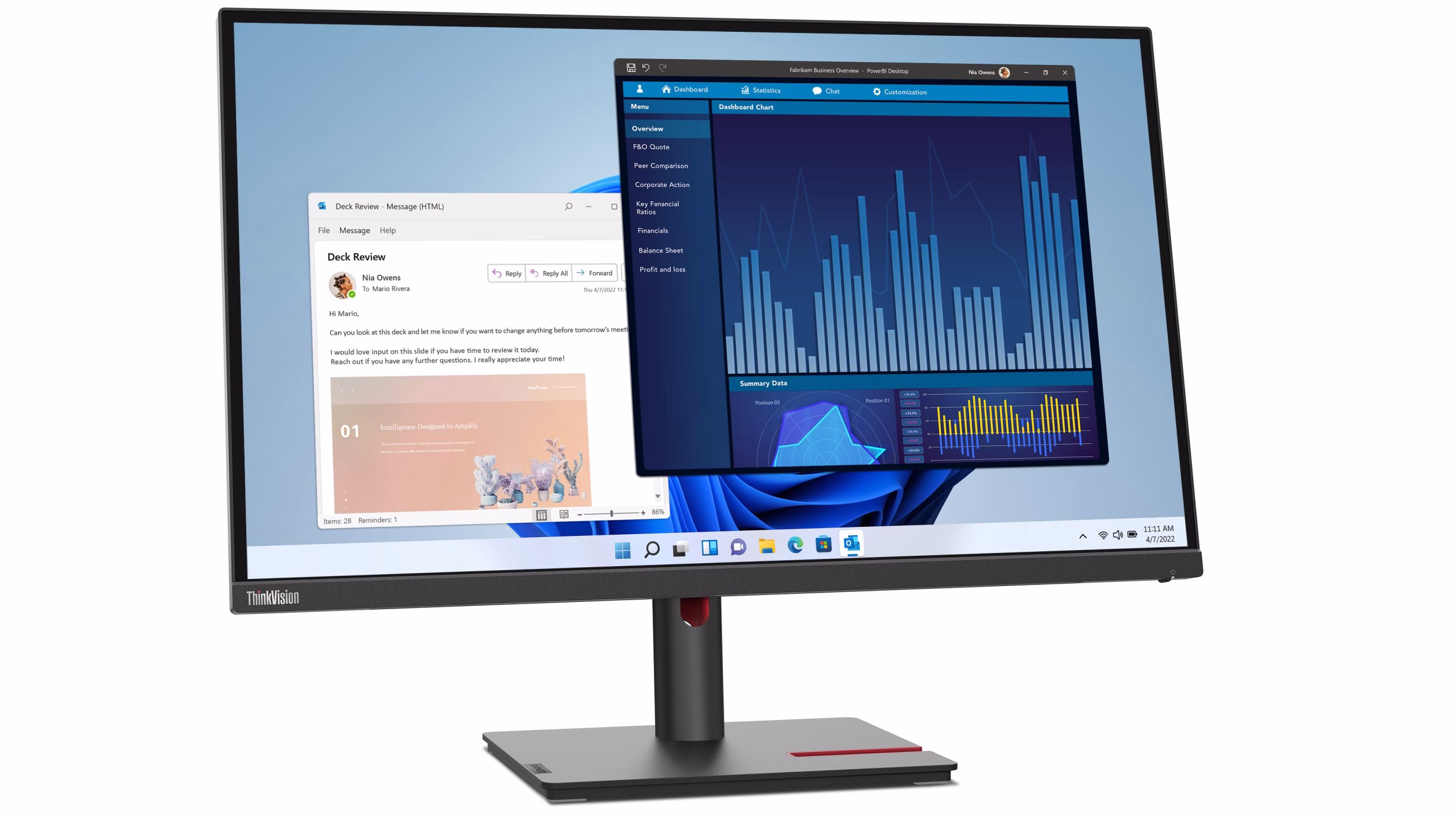 Monitor Lenovo ThinkVision T27p-30 27'' UltraHD/4K IPS 60Hz LED Nero 7 Monitor Lenovo ThinkVision T27p-30 27'' UltraHD/4K IPS 60Hz LED Nero - immagine 7