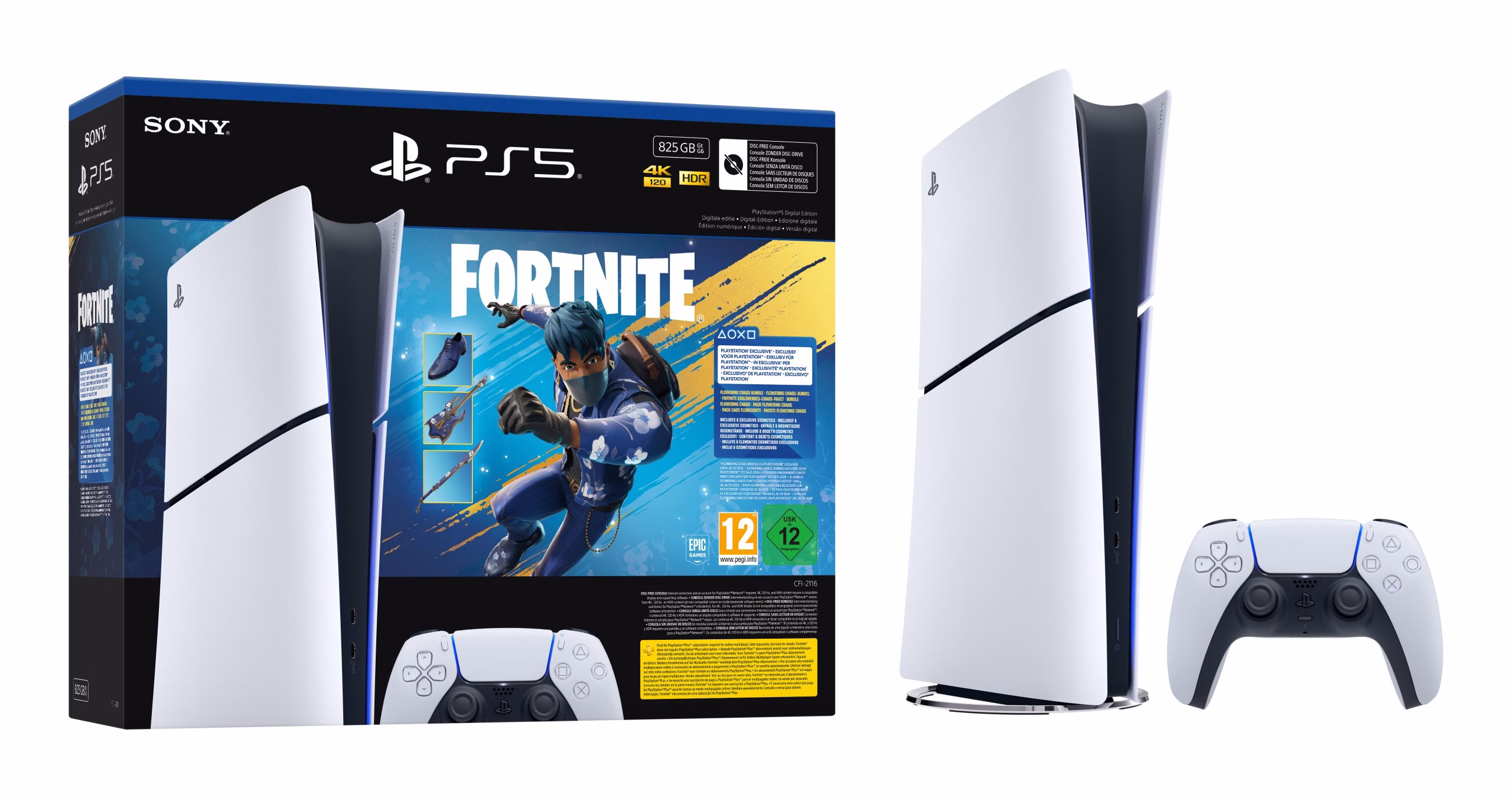 Sony PS5 Console 825GB Digital Edition + Fortnite Flowering Chaos IT 3 Sony PS5 Console 825GB Digital Edition + Fortnite Flowering Chaos IT - immagine 3