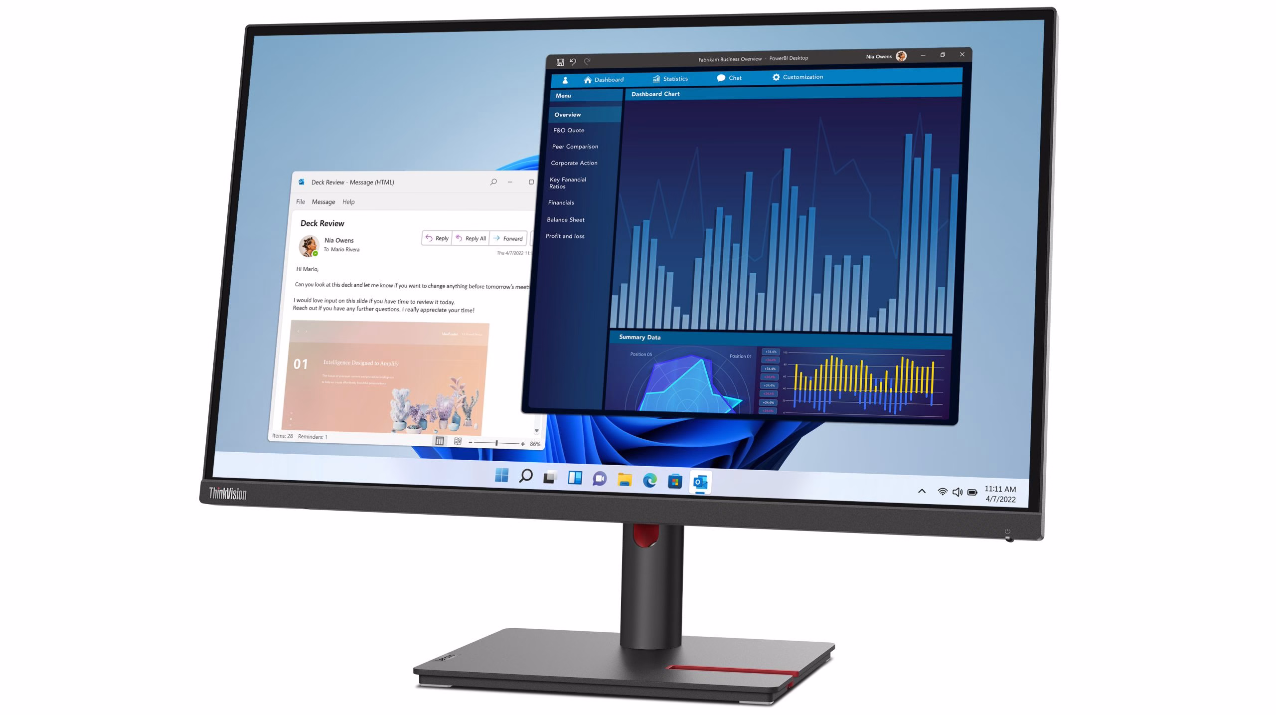 Monitor Lenovo ThinkVision T27p-30 27'' UltraHD/4K IPS 60Hz LED Nero 8 Monitor Lenovo ThinkVision T27p-30 27'' UltraHD/4K IPS 60Hz LED Nero - immagine 8