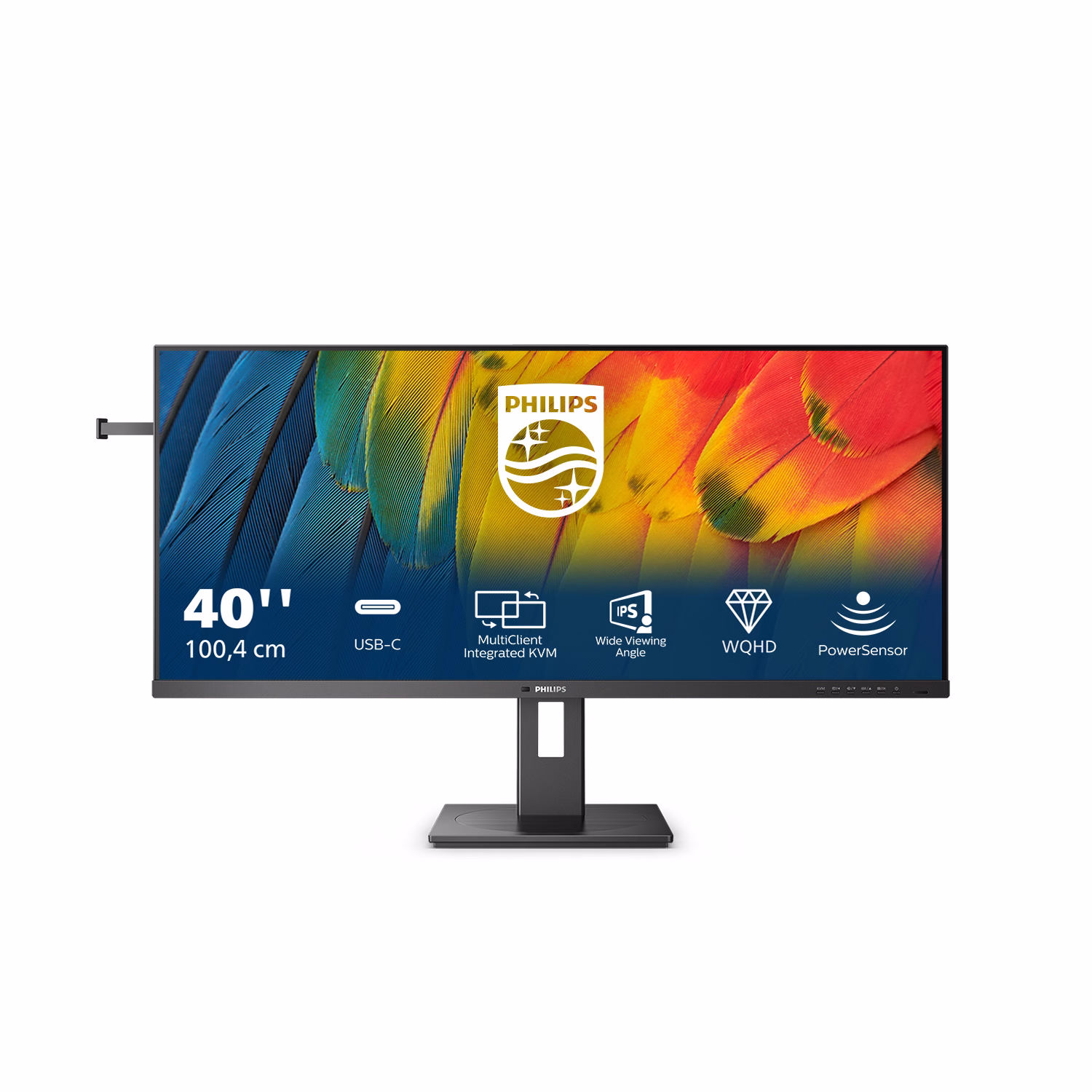 Monitor Philips 40B1U5600 40'' WQHD IPS Adaptive Sync USB-C LED Nero 3 Monitor Philips 40B1U5600 40'' WQHD IPS Adaptive Sync USB-C LED Nero - immagine 3