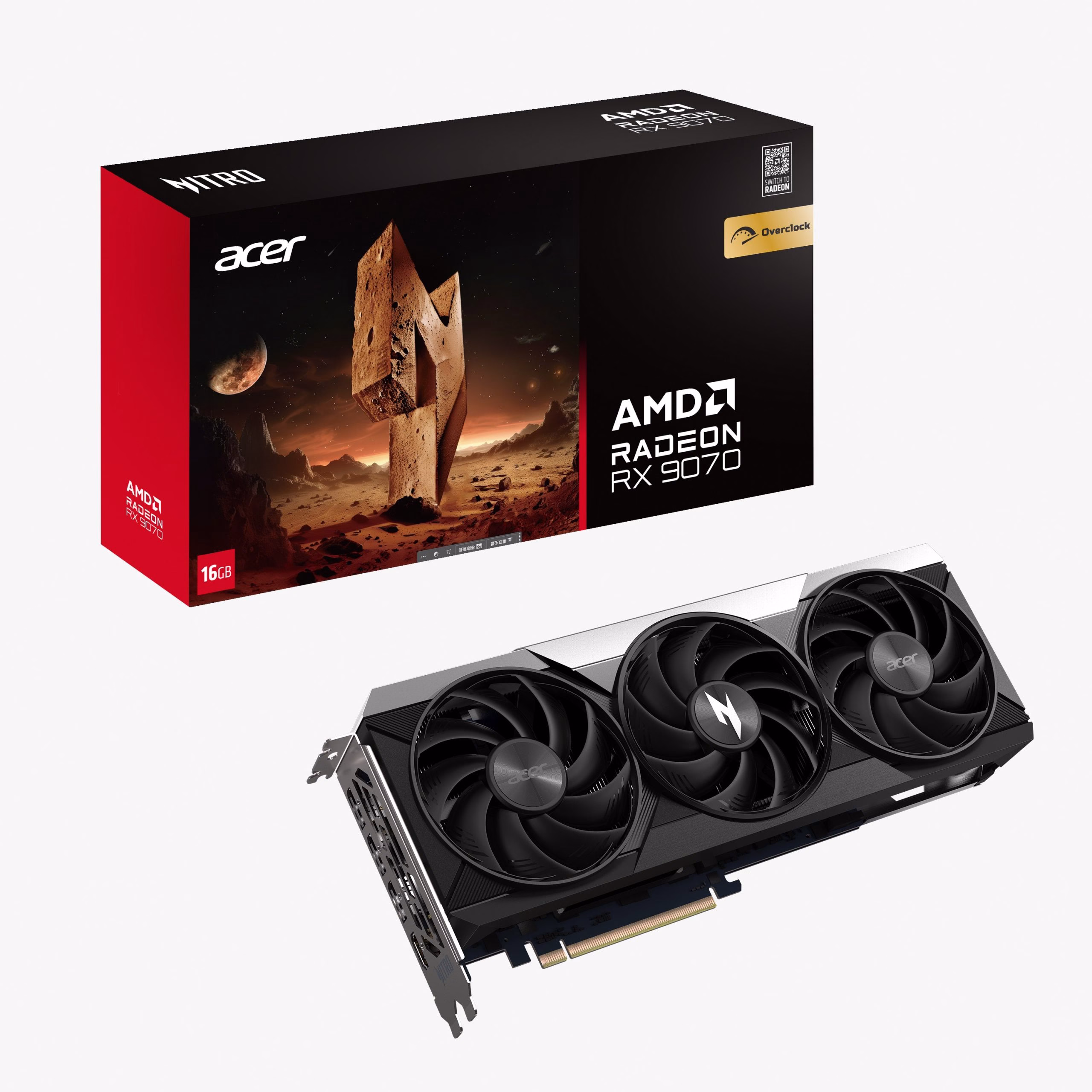 Scheda Video Acer Nitro AMD Radeon RX 9070 16G OC 16GB Nero 1 Scheda Video Acer Nitro AMD Radeon RX 9070 16G OC 16GB Nero