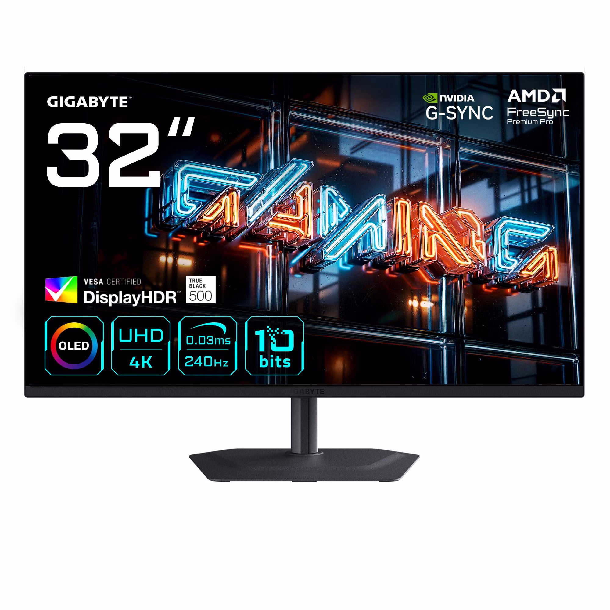 Monitor GIGABYTE MO32U24 4K UHD 31,5" 240 Hz QD-OLED FreeSync / G-SYNC