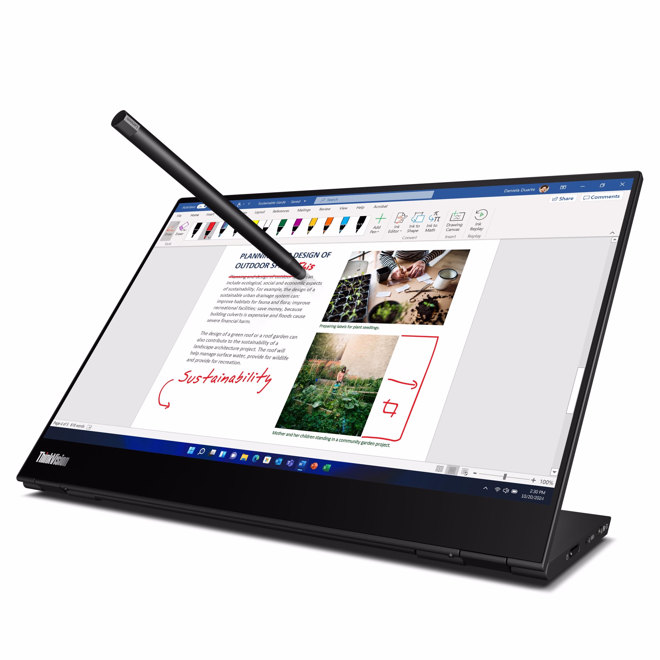 Monitor Lenovo ThinkVision M14t Gen2 14" Nero 22K IPS USB-C 15 Monitor Lenovo ThinkVision M14t Gen2 14" Nero 22K IPS USB-C - immagine 15
