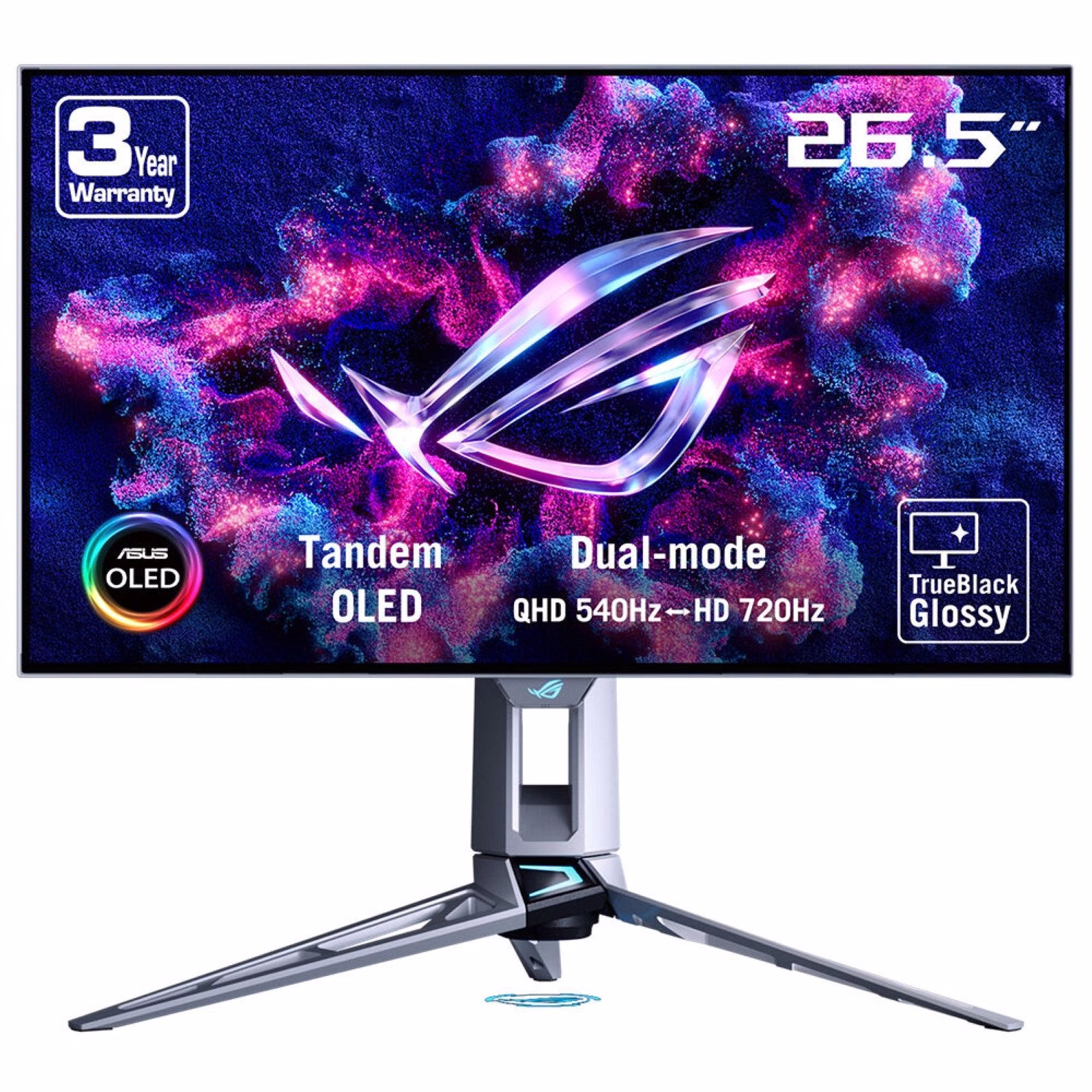Monitor ASUS ROG Swift OLED PG27AQWP-W QHD 26,5" 540 Hz / HD 720 Hz WOLED FreeSync / G-SYNC
